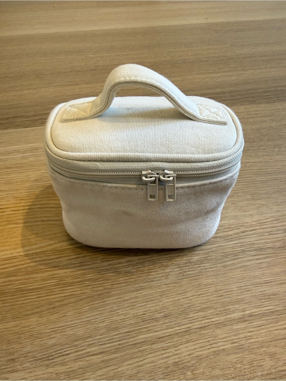 Brandy Melville Cream Canvas Cosmetic Case